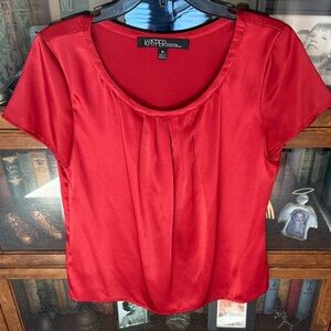 Kasper Women's Scarlet Satin Blouse. 10